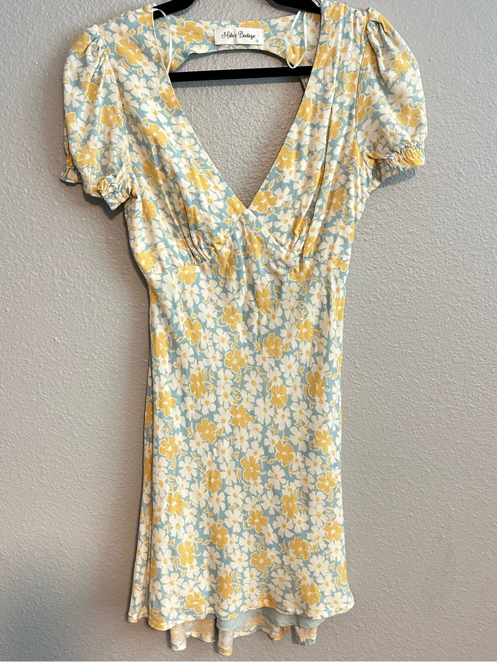 Boutique Mini Floral Sun Dress W/ Open Back EURO SUMMER